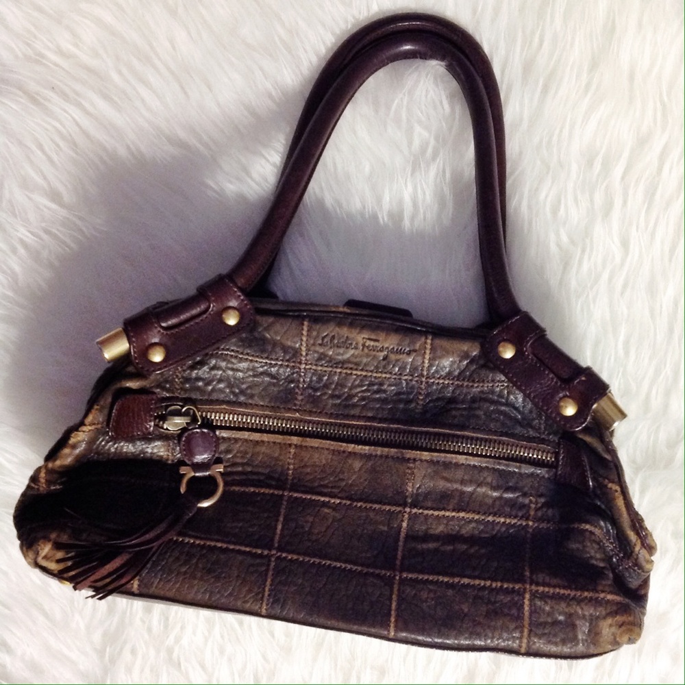 SALVATORE FERRAGAMO "Quilted" Leather Bag